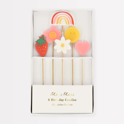 Happy Icon Taartkaarsjes (6st)